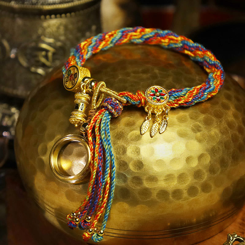 Bracelet Om Mani Padme Hum | Protection spirituelle en fil rouge 10 mm