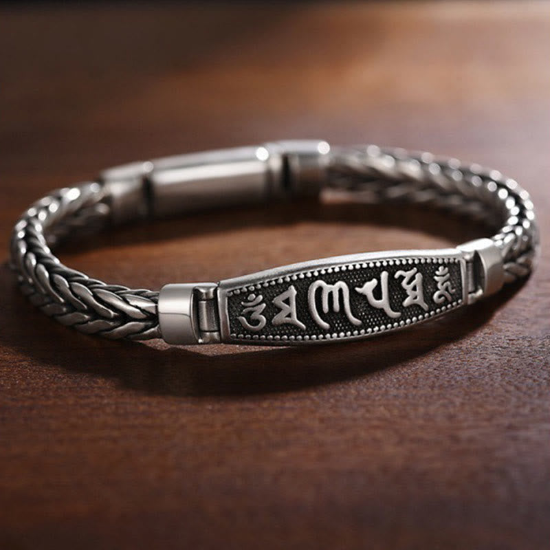 Bracelet en Cuivre Om Mani Padme Hum 18cm - Mantra Tibétain