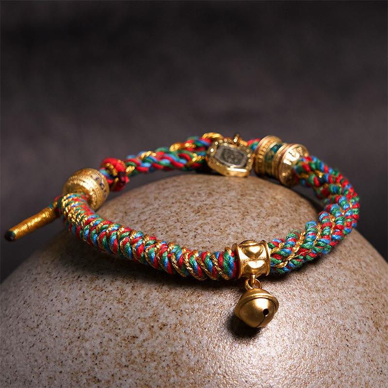Bracelet amulette Zakiram en cuivre Om Mani Padme Hum 14-16 cm