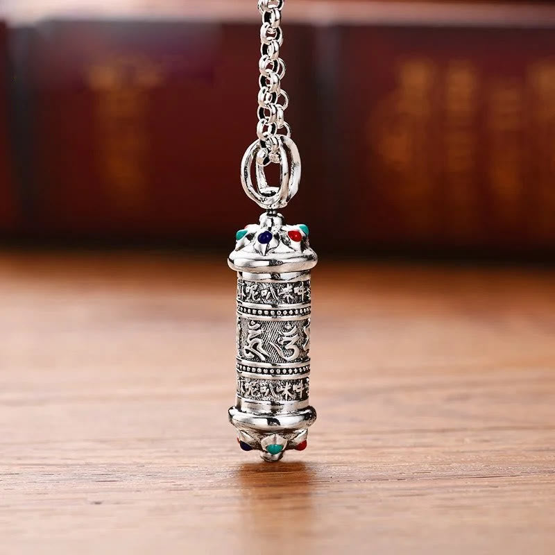 Collier Om Mani Padme Hum | Pendentif en cuivre et argent avec énergie focalisée
