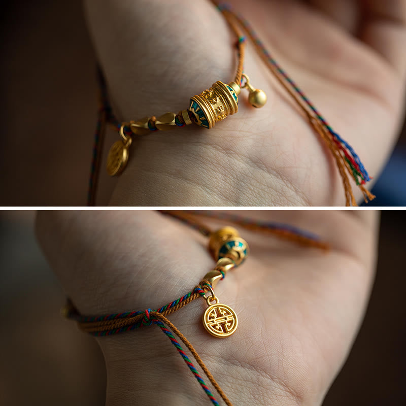 Bracelet en fil rouge Om Mani Padme Hum pour la protection et la force