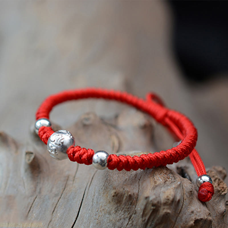 Bracelet couple Om Mani Padme Hum en argent | Protection et chance