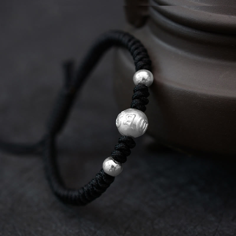 Bracelet couple Om Mani Padme Hum en argent | Protection et chance