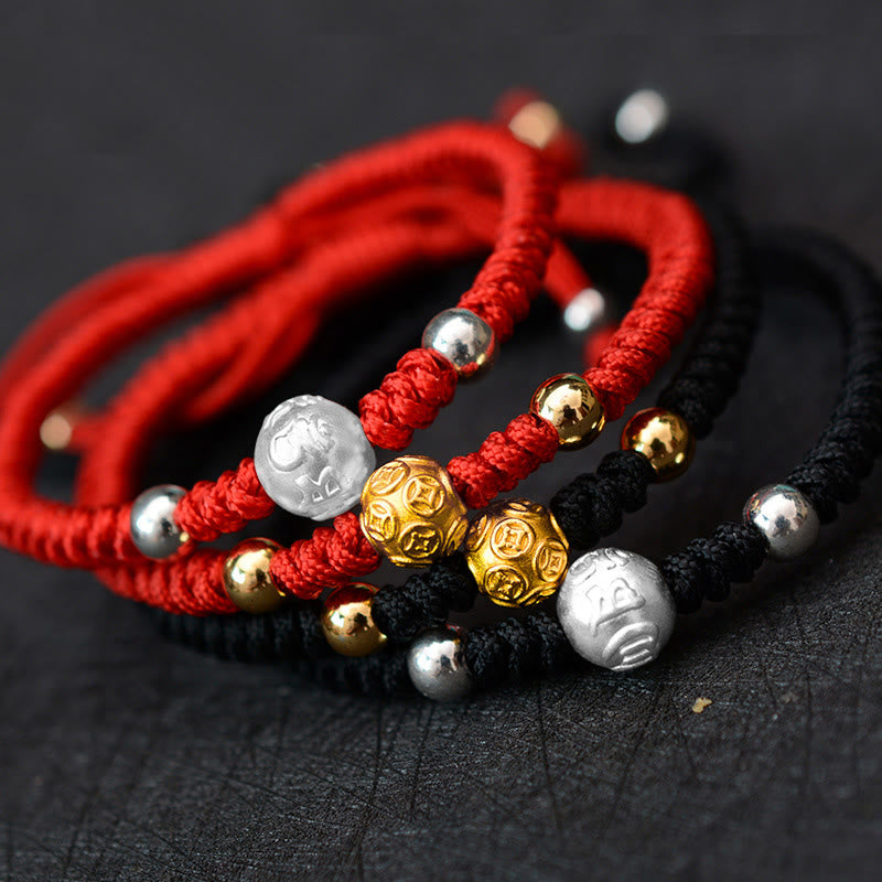 Bracelet couple Om Mani Padme Hum en argent | Protection et chance