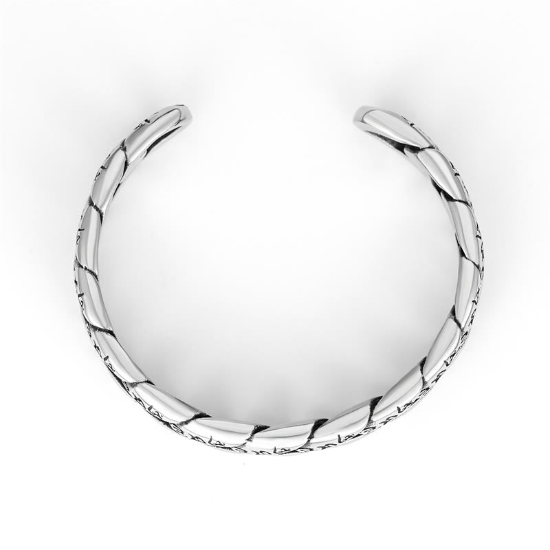 Bracelet de paix artisanal en acier titane Om Mani Padme Hum