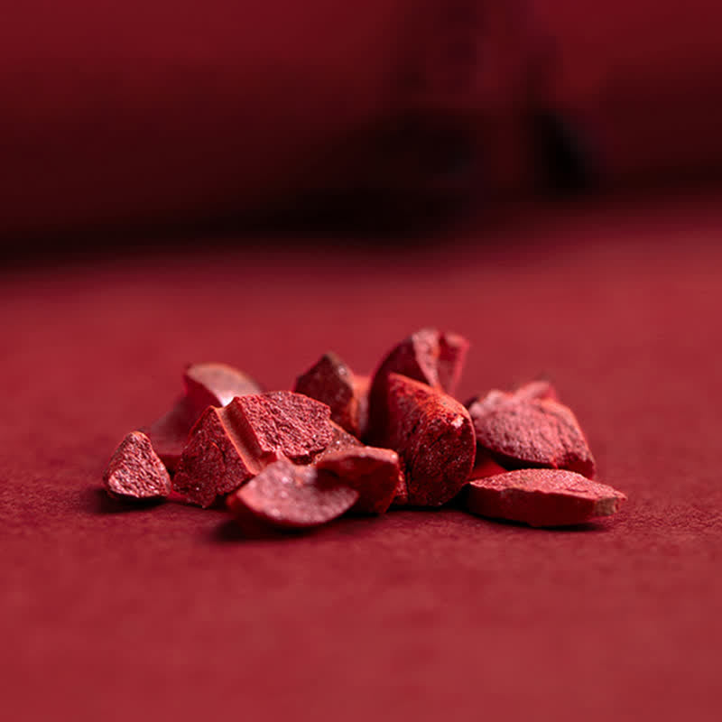 Collier en cinabre avec boucle de paix | Pendentif bénédiction apaisante