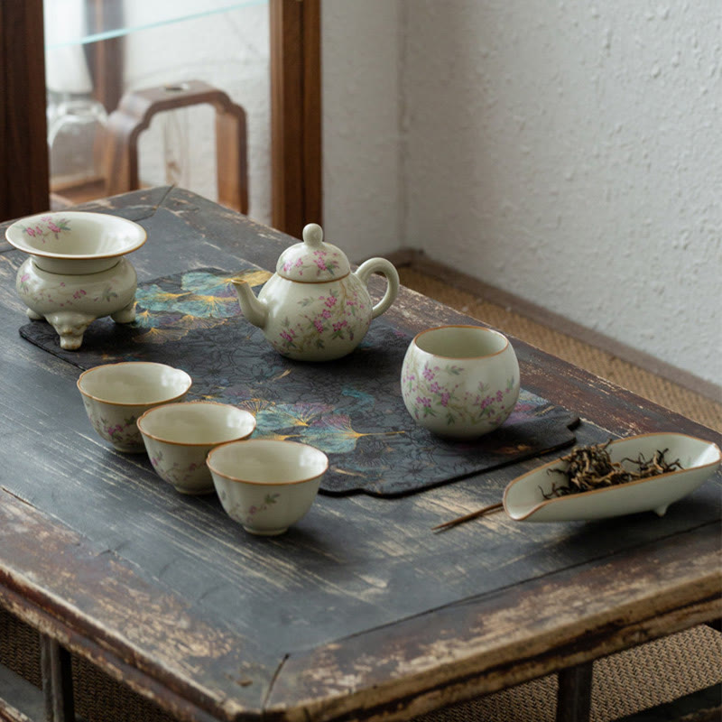 Tasse à thé en céramique Fleur de pêcher 50 ml | Sons de guérison