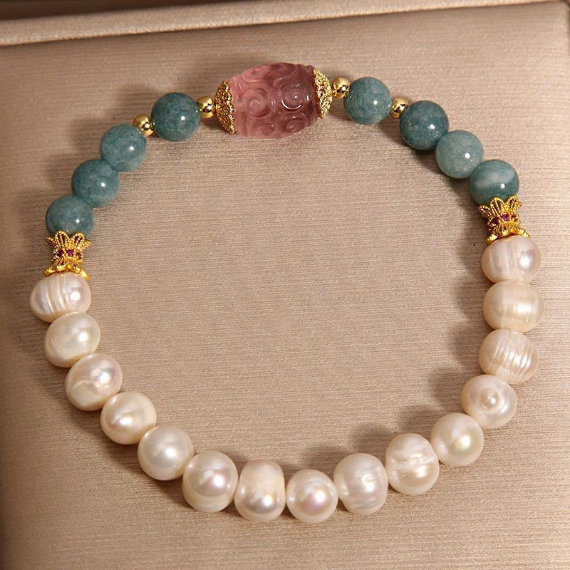Bracelet en perles de jade et pureté 14-16 cm, bijoux naturels