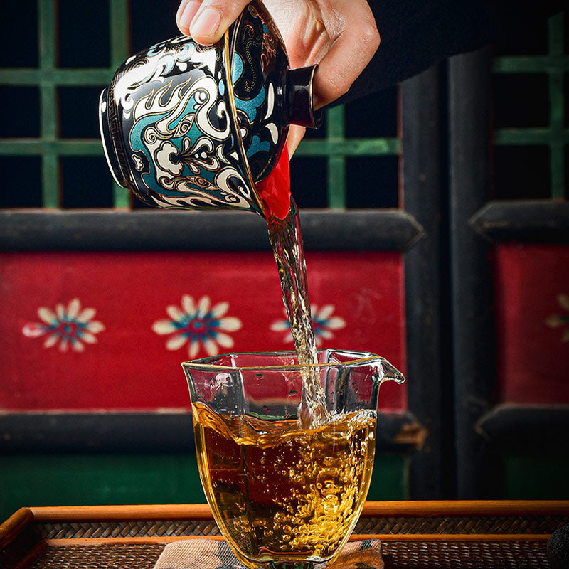 Ensemble de tasses à thé Gaiwan en céramique, motif masque d'opéra de Pékin, 125 ml