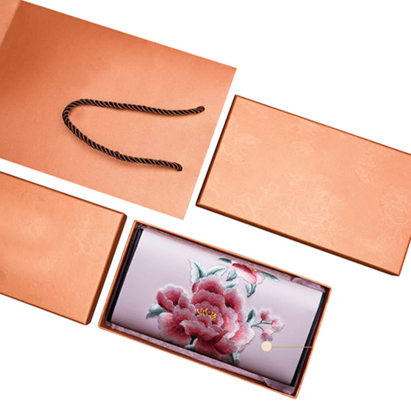 Sac à main brodé Pivoine Su 20 x 10 cm | Symbole de prospérité