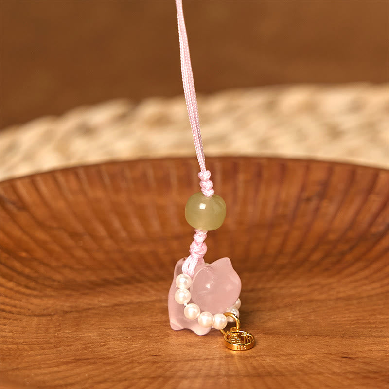 Décoration spirituelle suspendue en cristal rose améthyste citrine Fu