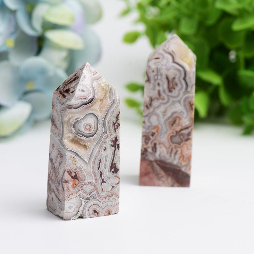 Polished Mexican Onyx Crystal Tower 2.5-4.5 Inches Healing Decor