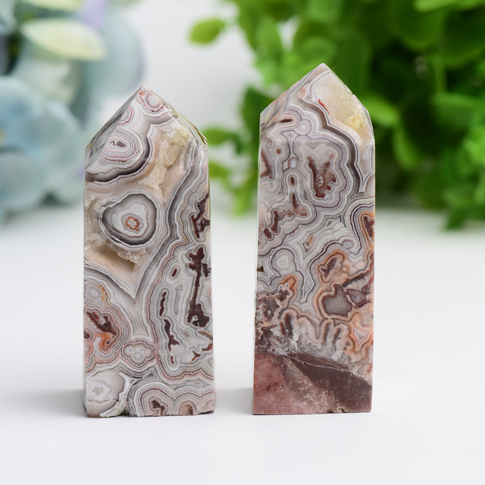 Polished Mexican Onyx Crystal Tower 2.5-4.5 Inches Healing Decor