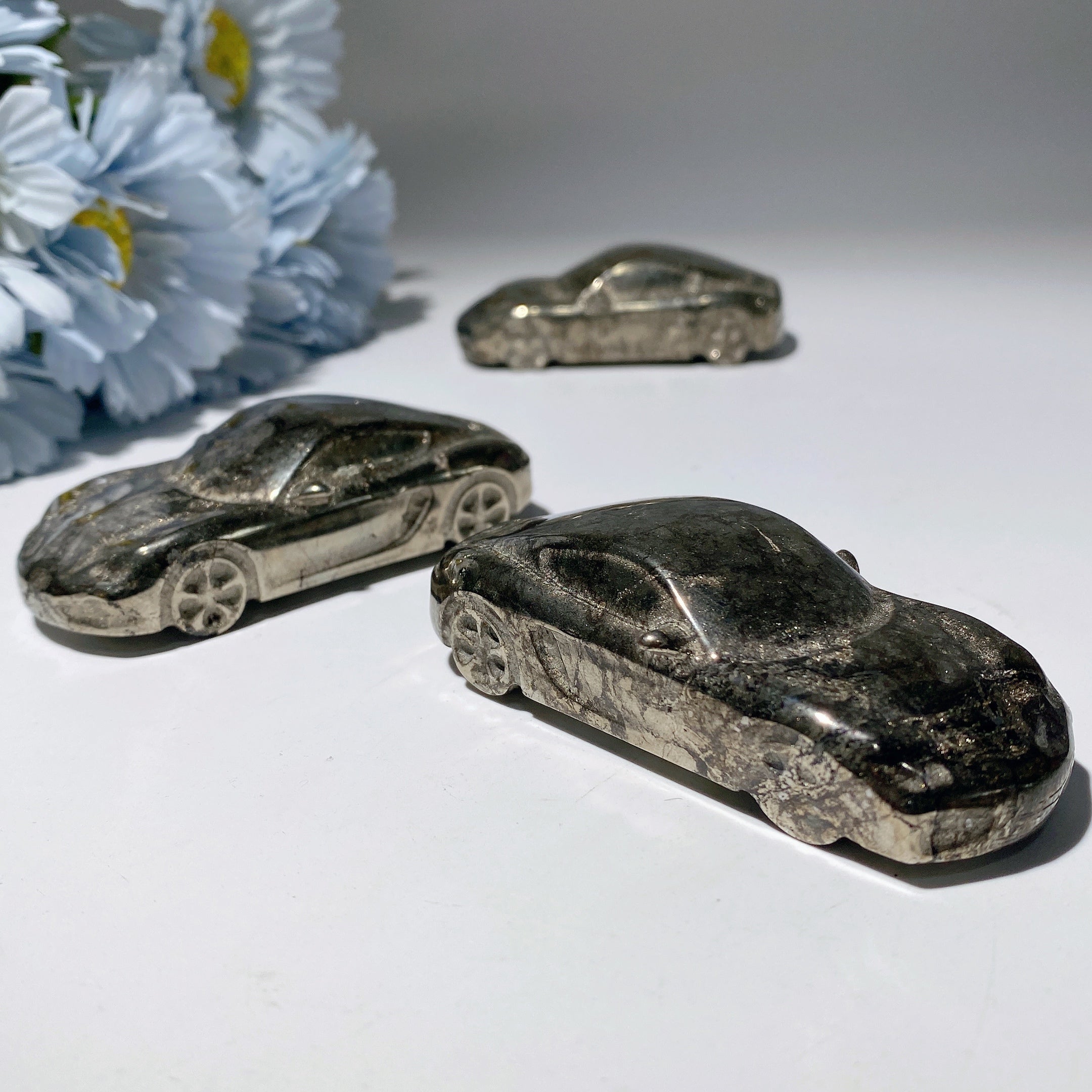 Pyrite Carving Crystal Figurines 2.2"-3.1" Healing Stones