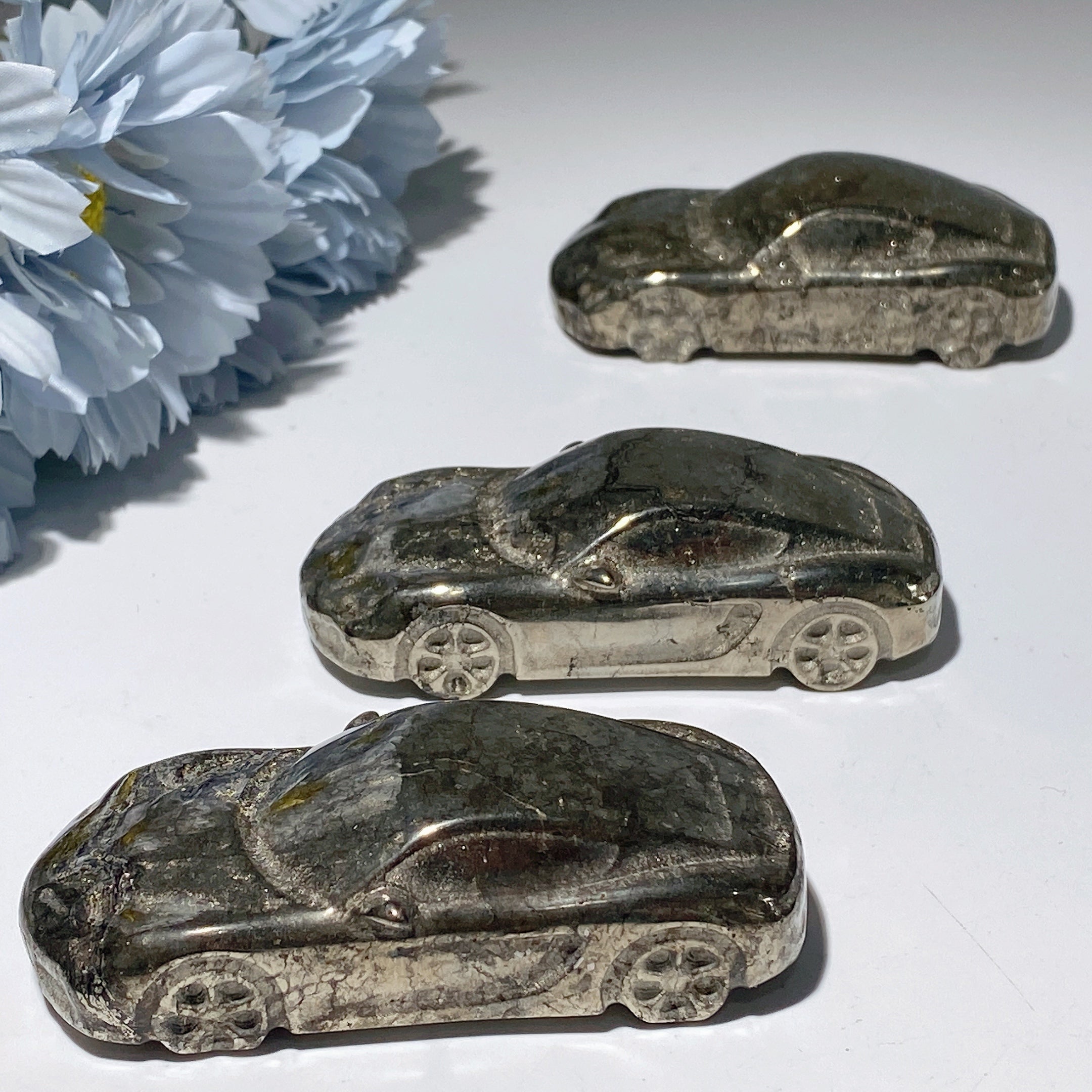 Pyrite Carving Crystal Figurines 2.2"-3.1" Healing Stones