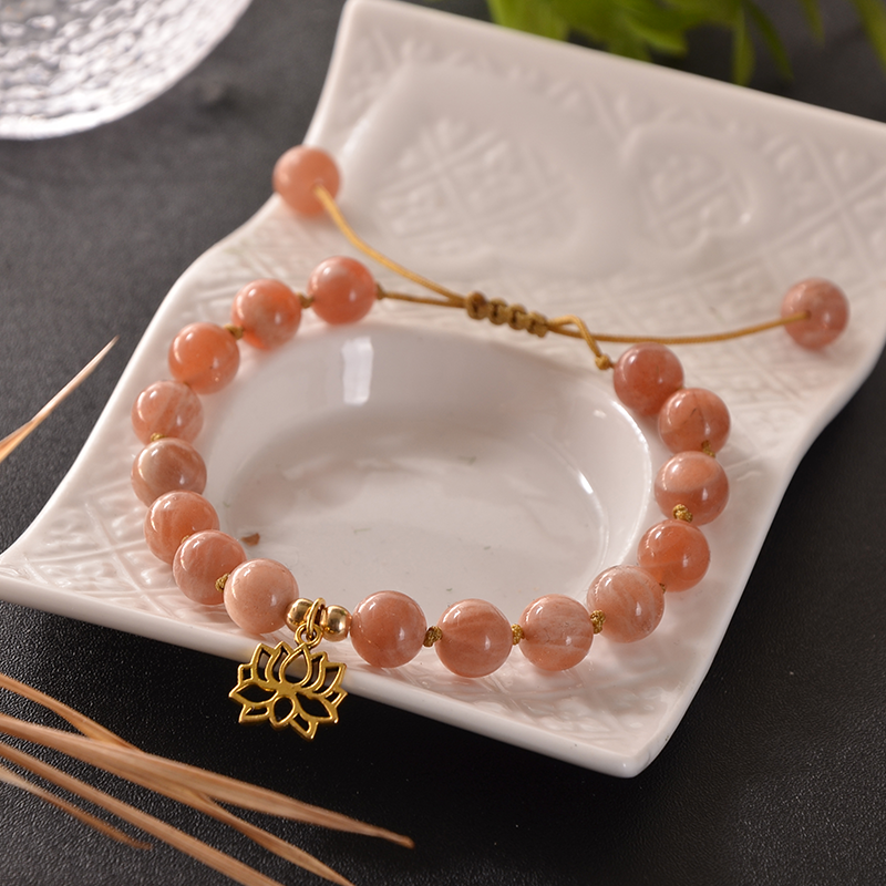 Bracelet d'énergie radiant en pierre de soleil