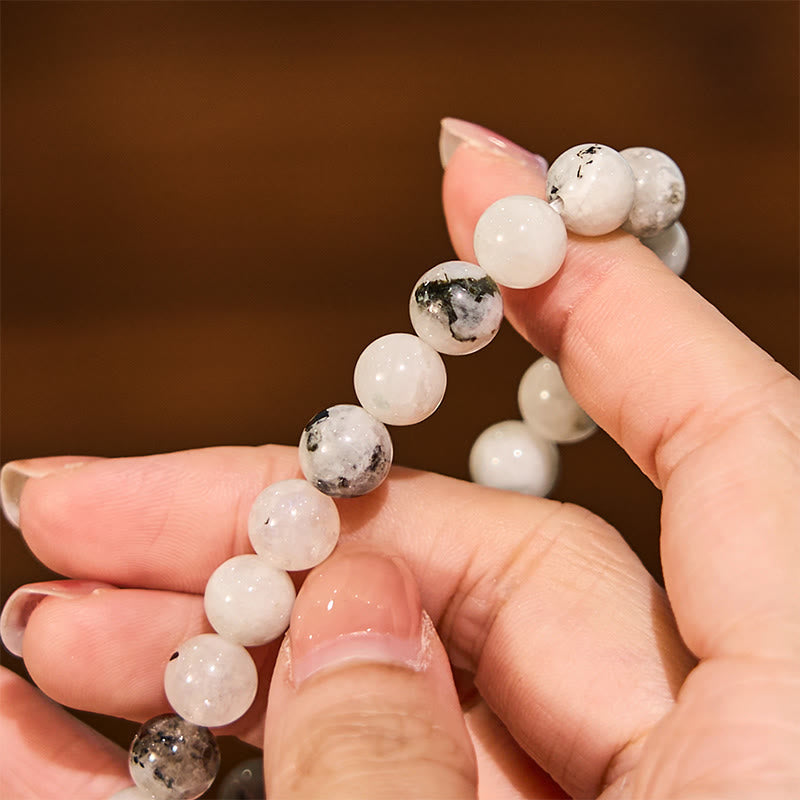 Bracelet Harmonie Pierre de Lune Arc-en-ciel 8 mm