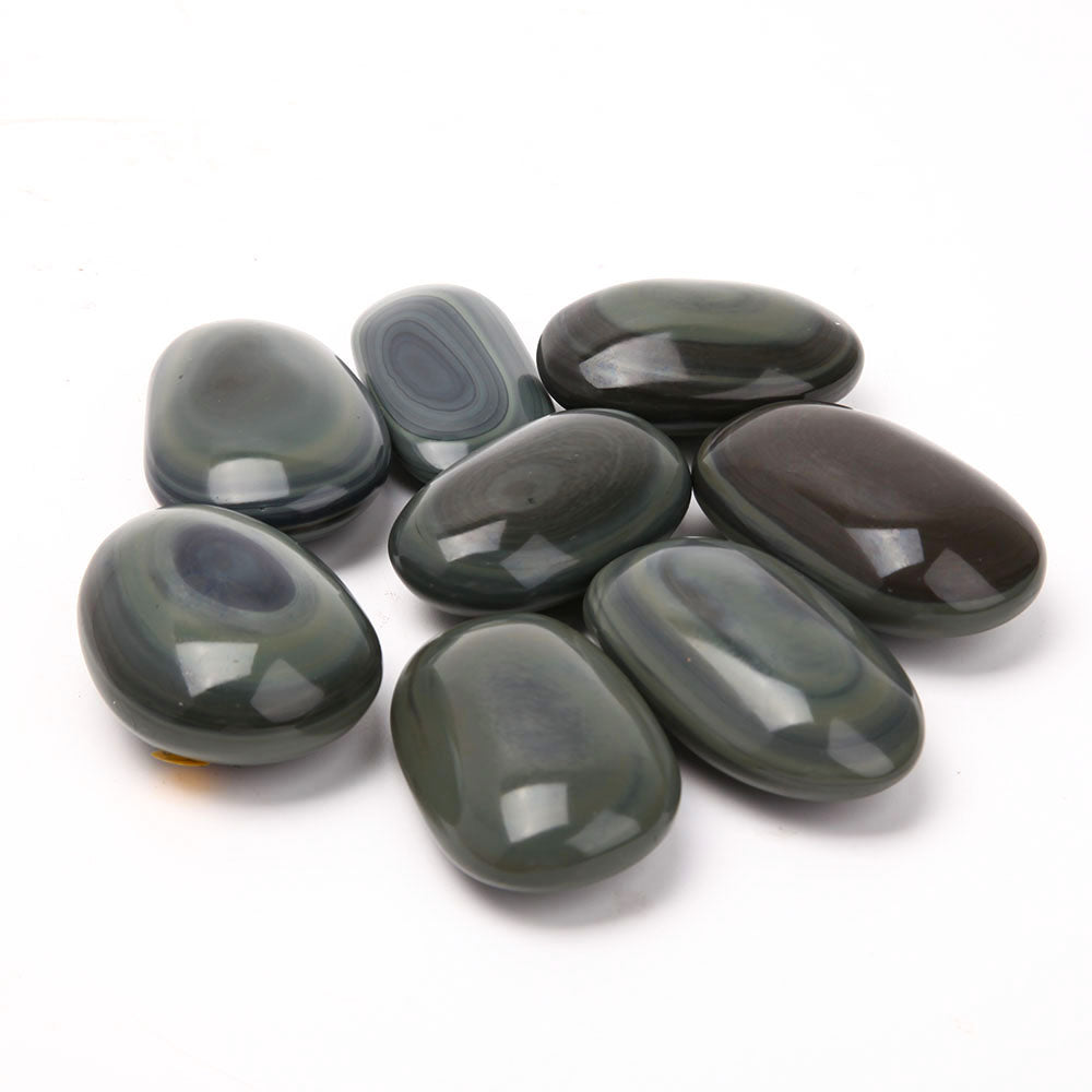 Obsidienne arc-en-ciel (7,1 cm) pour la paume de la main et l'ancrage énergétique