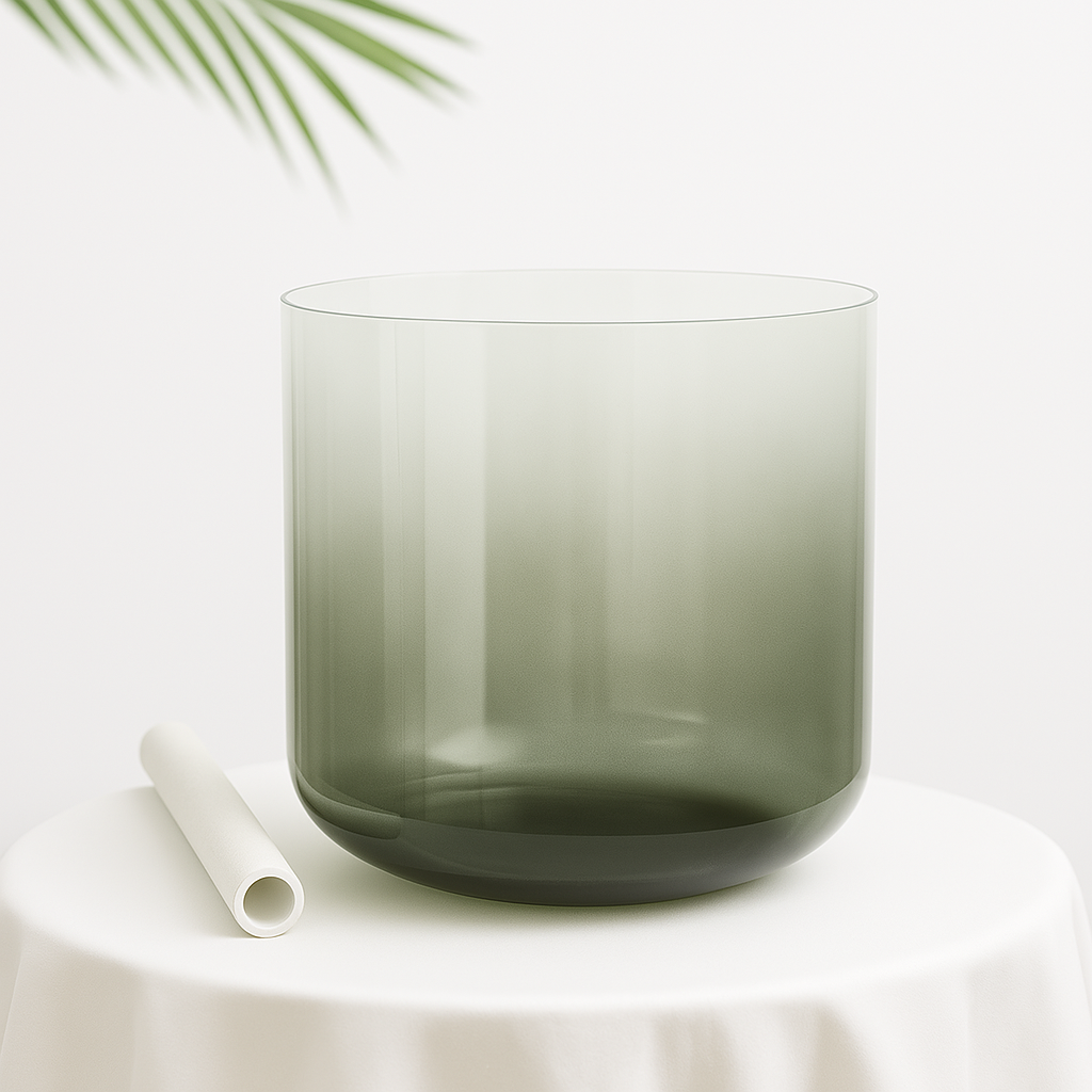 Bol chantant en cristal de quartz 6"-7" pour la guérison par la méditation
