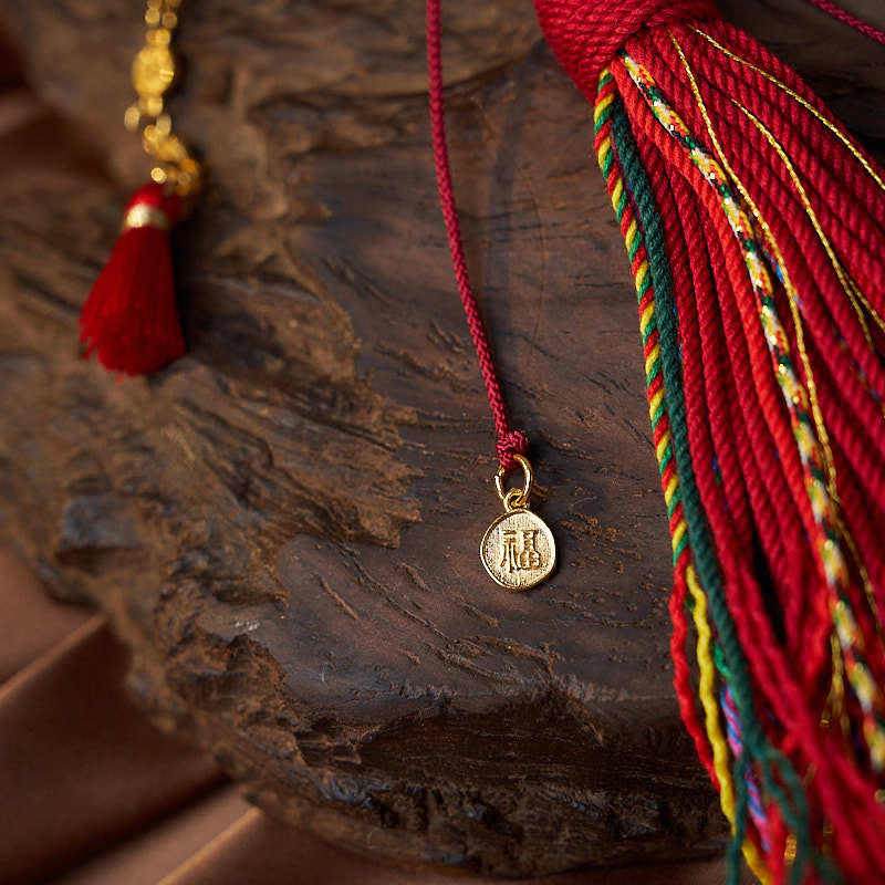 Mala de poignet en agate rouge, 18 perles et pièces de cuivre pour le calme et la confiance
