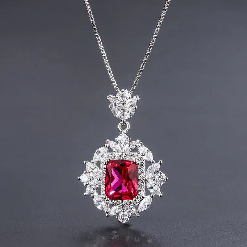 Collier spirituel en corindon rouge | Confiance et courage