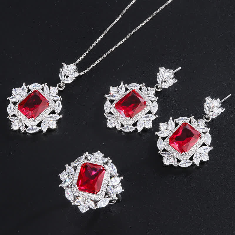 Collier spirituel en corindon rouge | Confiance et courage