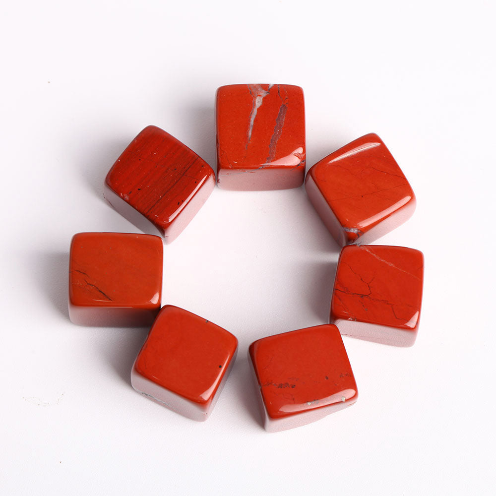 Cubes de cristal de jaspe rouge 2 cm Pierres énergétiques de guérison