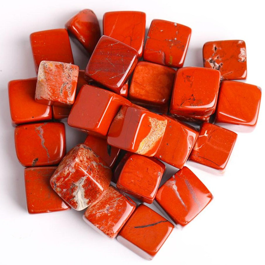 Cubes de cristal de jaspe rouge 2 cm Pierres énergétiques de guérison