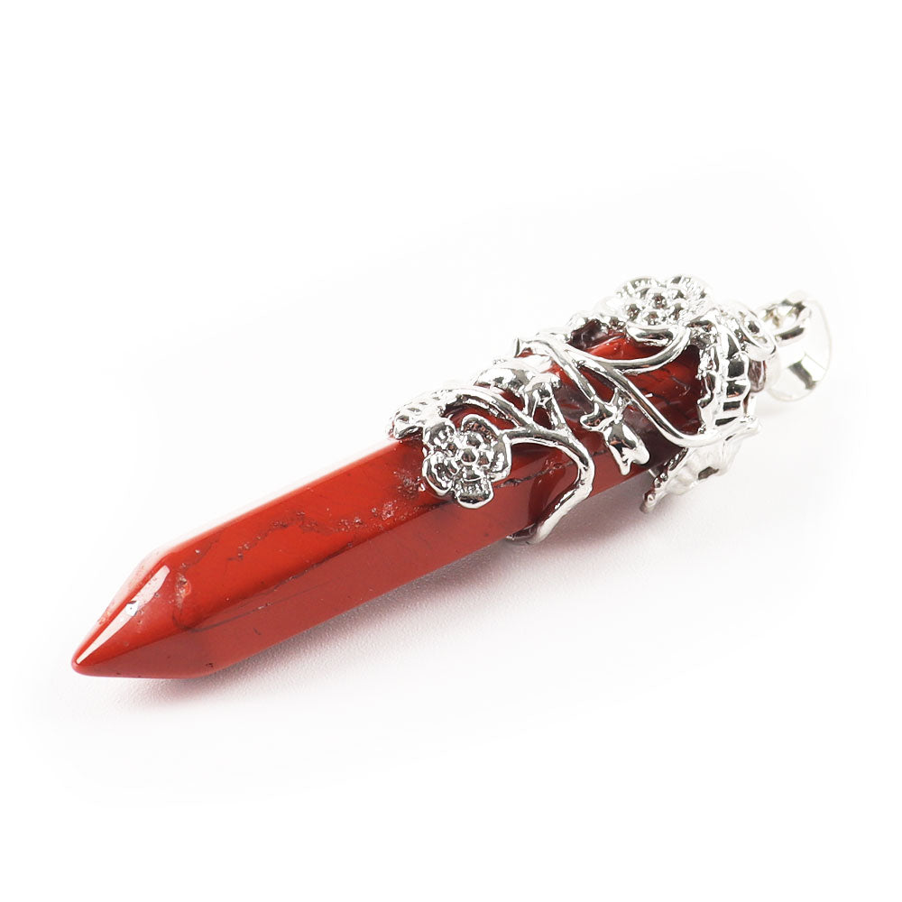 Red Jasper Healing Crystal Pendant for Spiritual Balance
