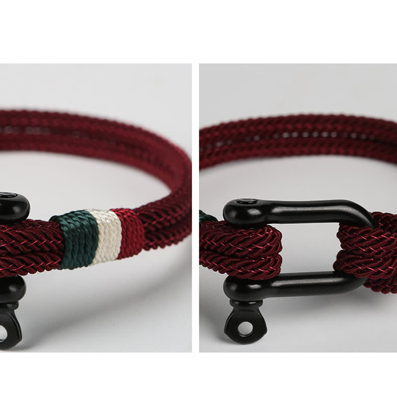 Bracelet en fil rouge avec boucle en acier inoxydable pour la chance et la protection