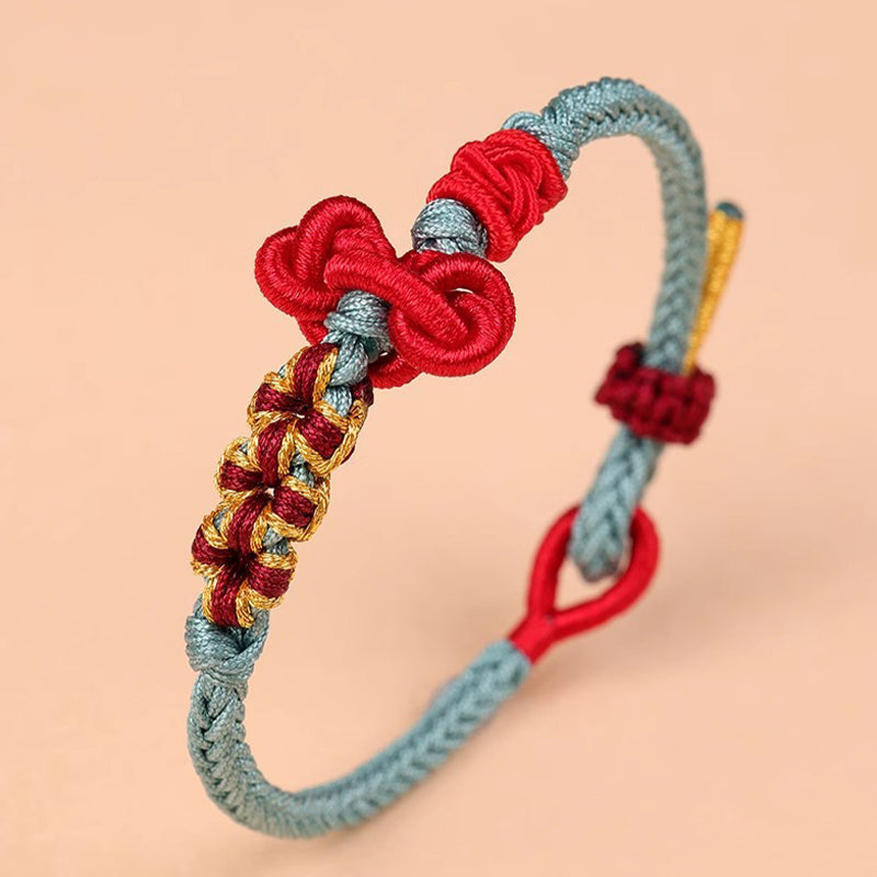 Bracelet fil rouge avec nœud Wenchang | Chance et force