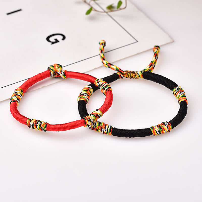 Bracelet de protection en fil rouge avec nœud tibétain King Kong
