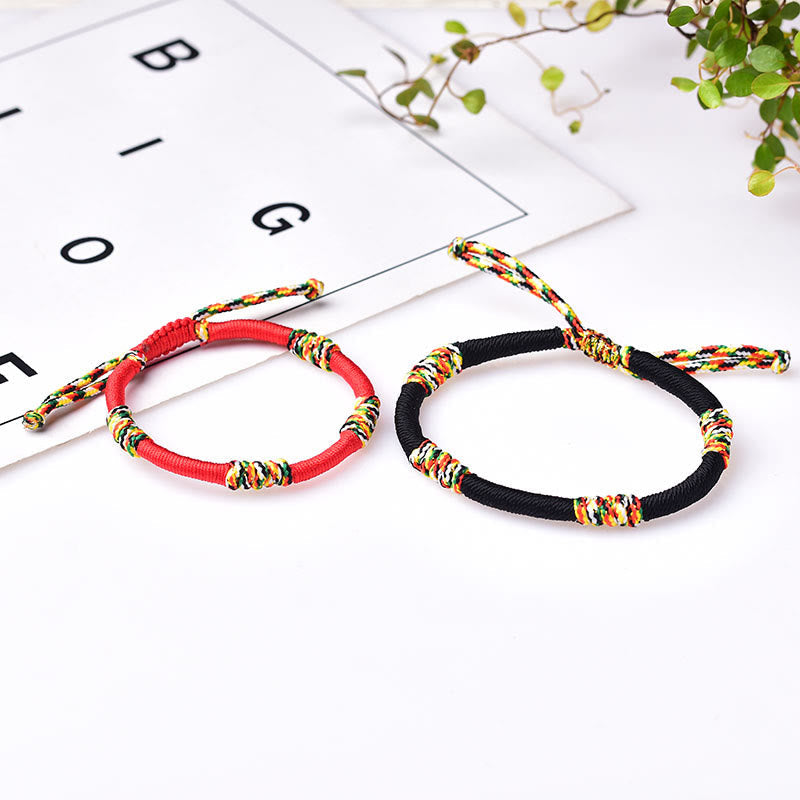 Bracelet de protection en fil rouge avec nœud tibétain King Kong