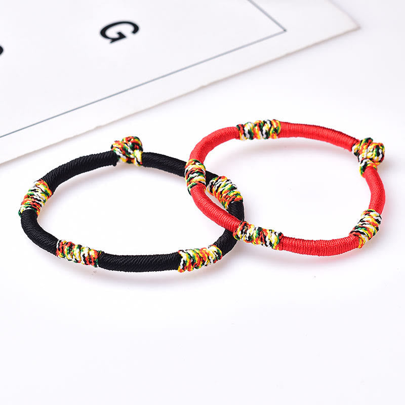 Bracelet de protection en fil rouge avec nœud tibétain King Kong