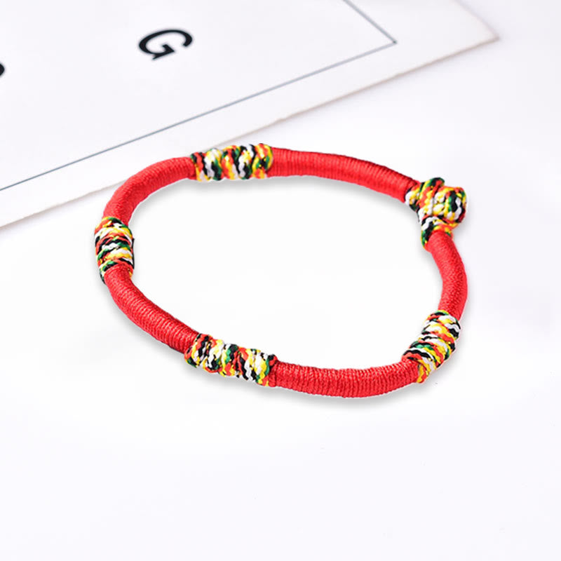 Bracelet de protection en fil rouge avec nœud tibétain King Kong
