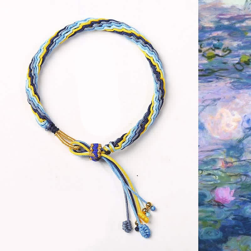 Bracelet de protection porte-bonheur en jade blanc avec nœud de réincarnation