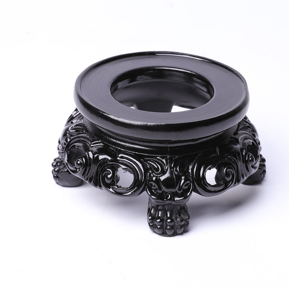 Support de base gravé en résine pour présentoir de sphères de cristal