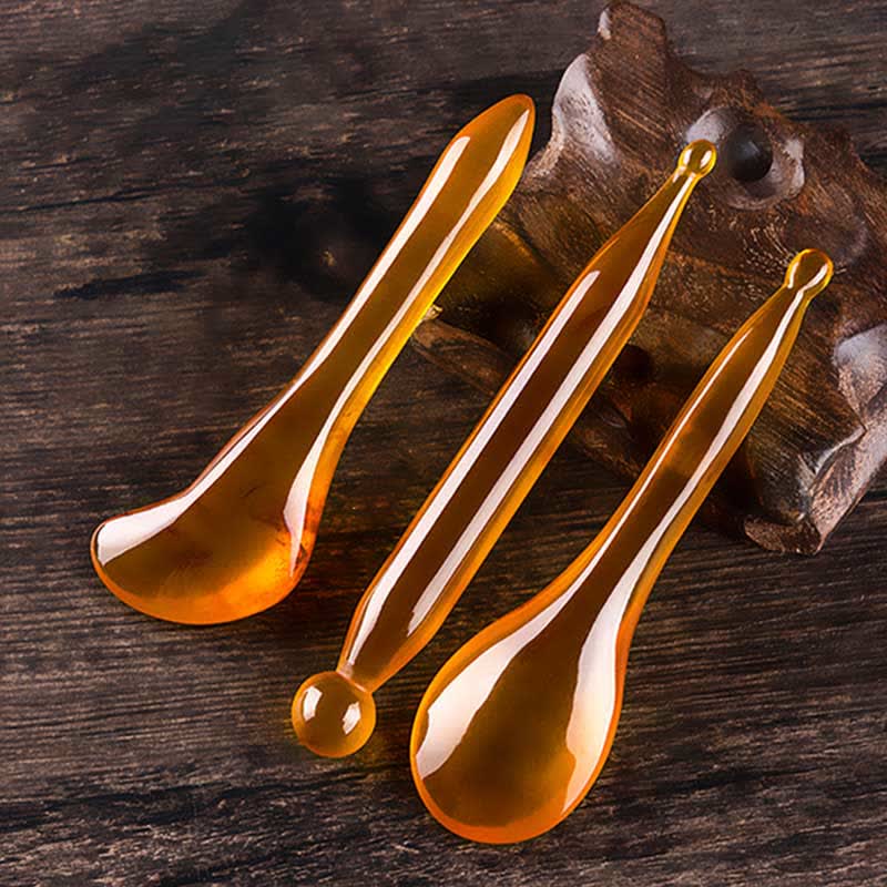 Ensemble d'outils de massage corporel complet en résine Gua Sha pour les soins du visage