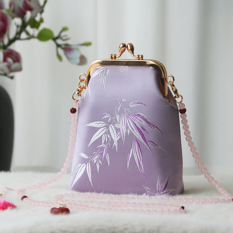 Sac à bandoulière rétro en chaîne de perles brodées chinoises 14 x 6 x 18 cm