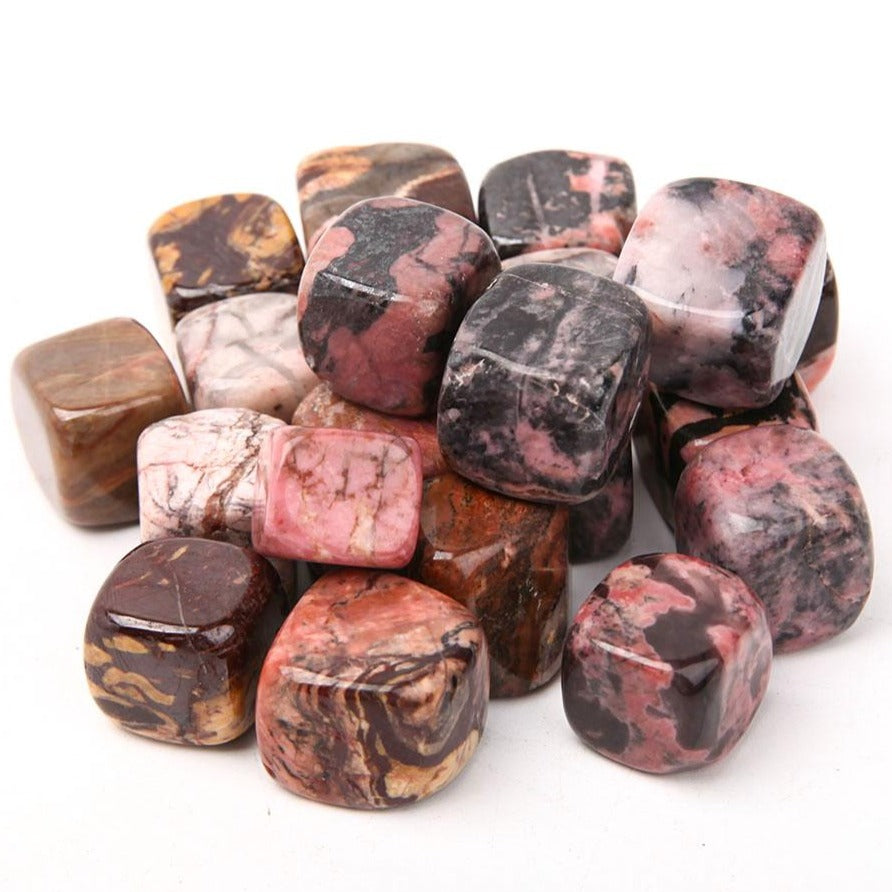 Sachet de cubes de cristal de rhodonite 1,5-2 cm Pierres polies
