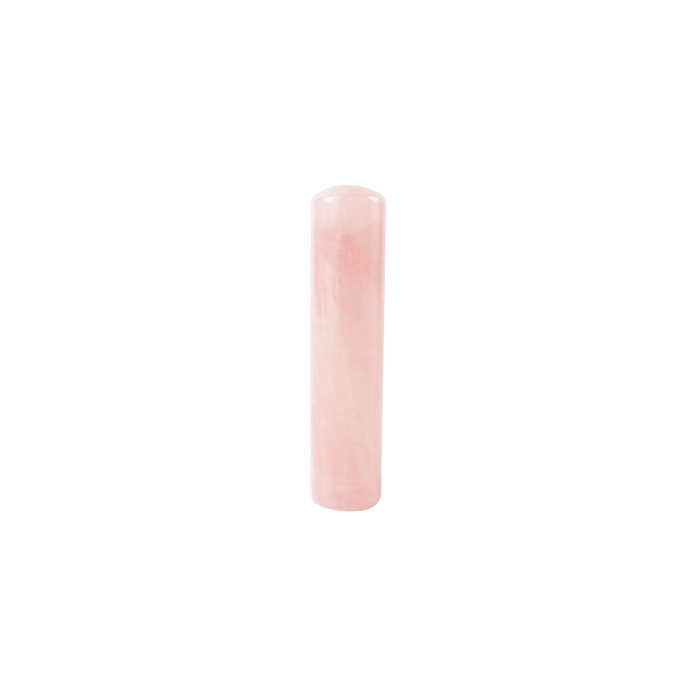 Baguette en cristal de quartz rose de 2,35 pouces pour rituels de guérison