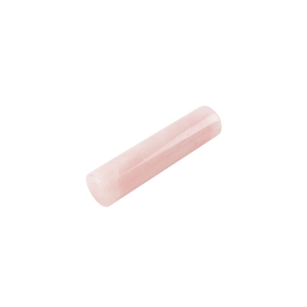 Baguette en cristal de quartz rose de 2,35 pouces pour rituels de guérison