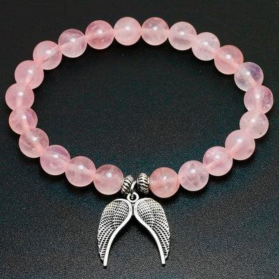 Bracelet d'amour angélique en quartz rose