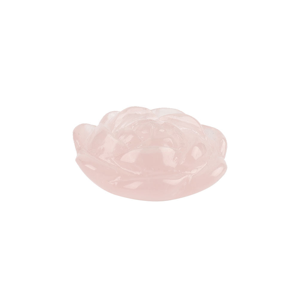 Spécimen de cristal de forme libre de fleur de quartz rose 2 pouces
