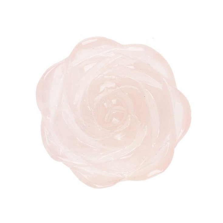 Spécimen de cristal de forme libre de fleur de quartz rose 2 pouces