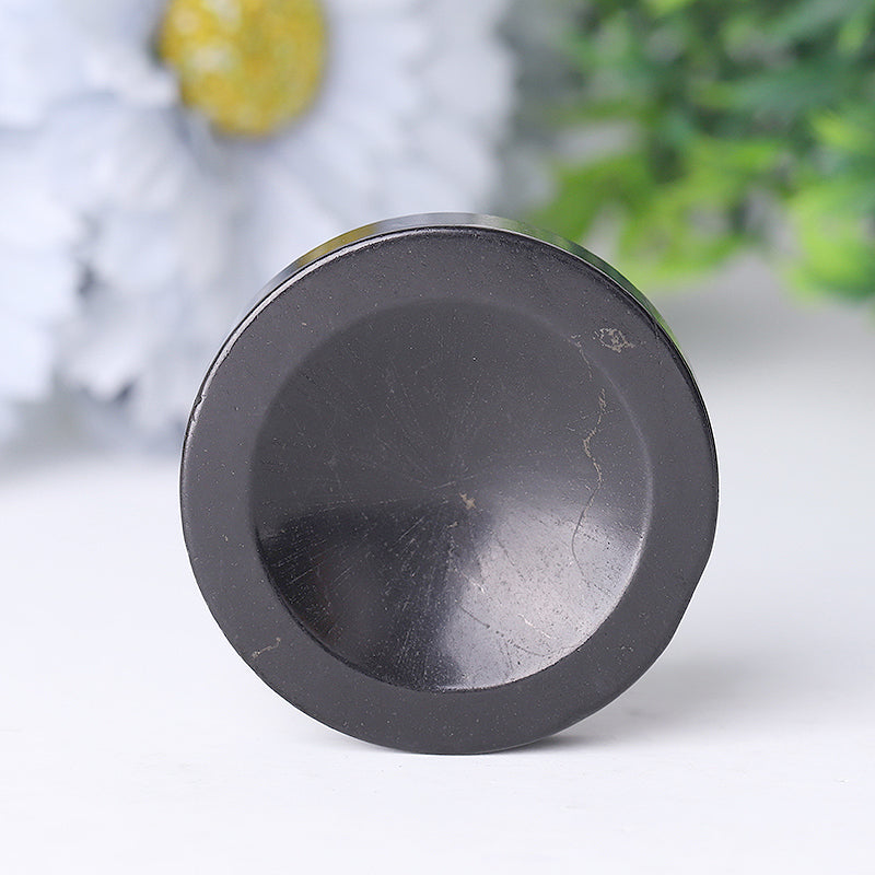 Support rond en cristal de shungite (5 cm) | Décoration en cristal