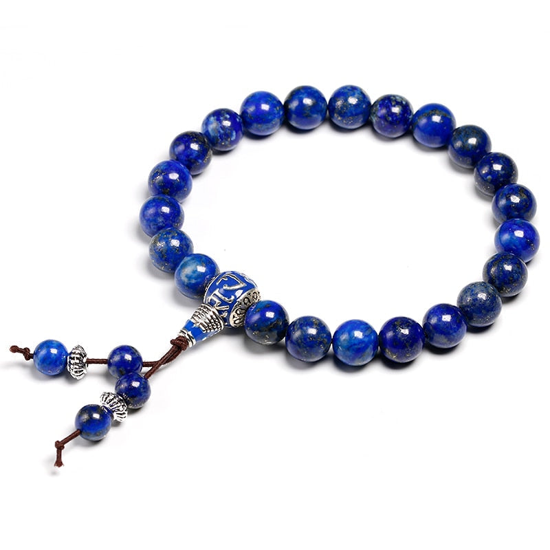 Bracelet en lapis-lazuli bleu royal pour l'équilibre intérieur