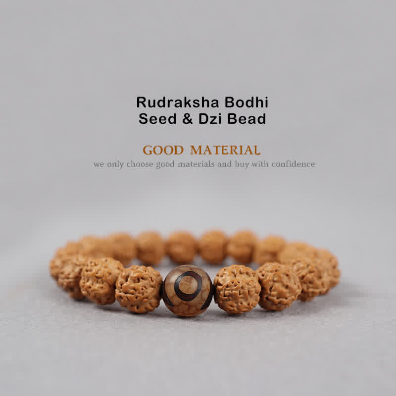 Bracelet spirituel Rudraksha Bodhi Seed 9 mm | Wealth Energy