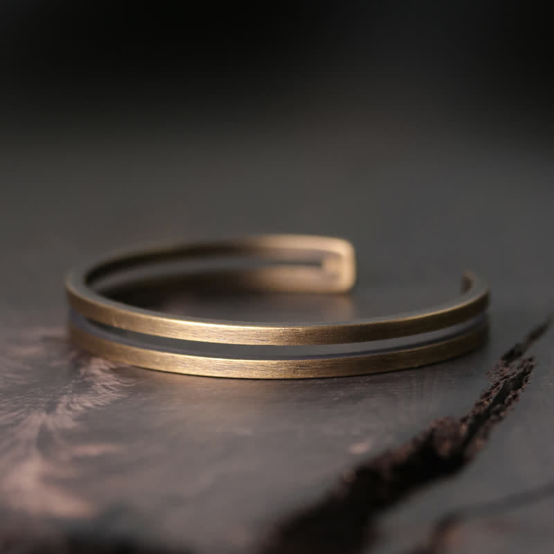 Bracelet Viking Spirituel Rustique en Cuivre Porte-Bonheur Réglable