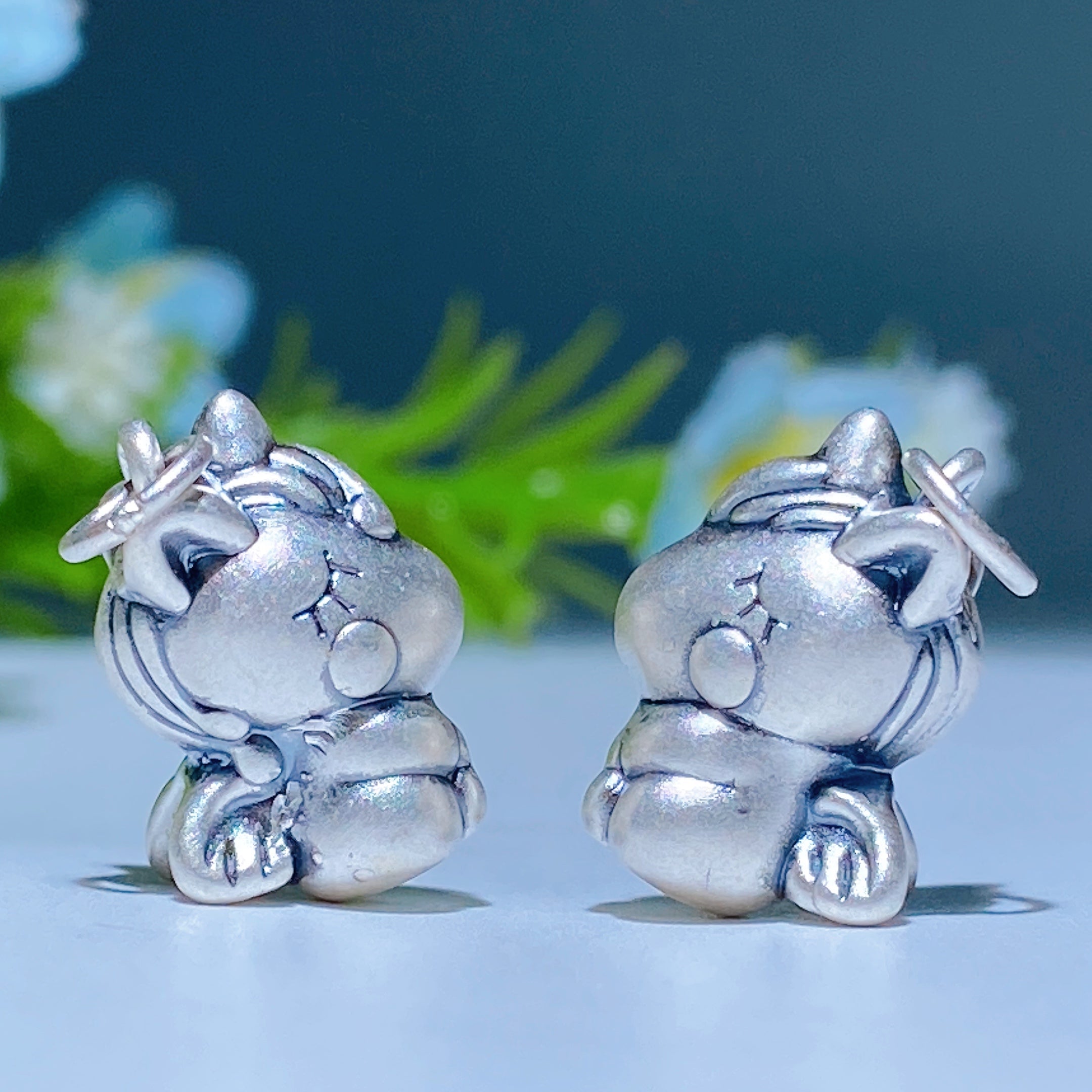 Breloques sculptées en argent S925 pour bijoux spirituels DIY 5-15 mm